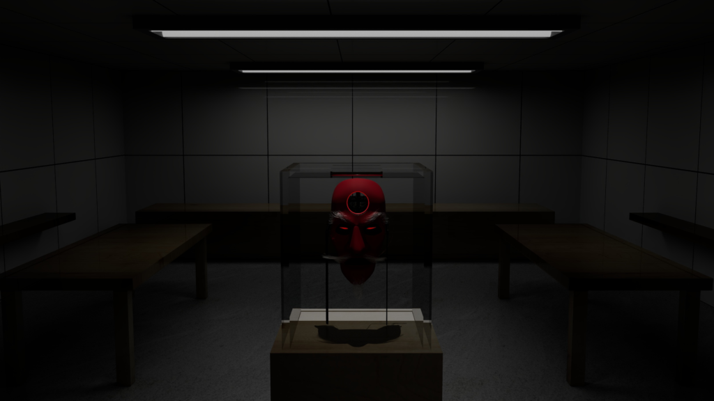 Cyberpunk mask (dark room)